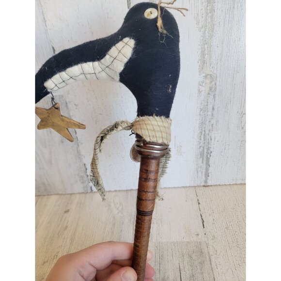 Unique crow mini staff Halloween Caw rustic star bird decor - Picture 9 of 10
